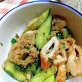 とまみ嫁's cooksnap of when they made 竹輪ときゅうりの薬味サラダ.