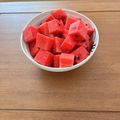 Etsu☆ko's cooksnap of when they made 切りやすくて簡単！すいかサイコロ切りコツ.