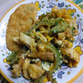 まりゆりひろこ's cooksnap of when they made 苦くない！ゴーヤとちくわの卵炒め.