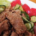 ｅｋ４'s cooksnap of when they made あっさり＊塩もみ胡瓜と甘辛豚炒め.
