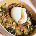 鞠々奈's cooksnap of when they made 小松菜と牛豚そぼろのスタミナ丼.