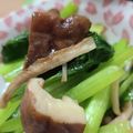 ちこね's cooksnap of when they made 作り置き、小松菜と椎茸のサッと炒め。.