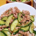 Ｕ子310's cooksnap of when they made きゅうりと挽肉のあんかけ丼.