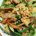 クックHBQ370☆'s cooksnap of when they made 豚ばらとピーマンの卵炒め.