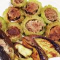 あまね's cooksnap of when they made ゴーヤのチーズ入り肉詰め.
