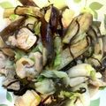 クッキング係長's cooksnap of when they made ナスとエリンギ　鶏キャベ炒め.