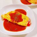 みぽぽ37's cooksnap of when they made トマトねぎオムレツ♪ビーフシチューかけ♪.