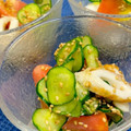 やよい・M's cooksnap of when they made ○トマトときゅうりちくわの酢の物○.