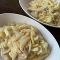 0720まま's cooksnap of when they made 鶏もも白菜のクリーム煮☆チーズ・マカロニ.