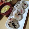 よちりん's cooksnap of when they made 梅干し・しらす・ごま・塩昆布のおにぎり♬.