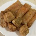 papikun's cooksnap of when they made ナポリタンdeリメイク春巻き.