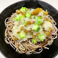 azbjbn's cooksnap of when they made オクラ&なめこのみぞれ和え★つめたい麺で.