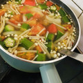 はっさく2021's cooksnap of when they made トマトとオクラのさっぱりスープ.