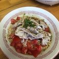 いつきらりおん's cooksnap of when they made 豚しゃぶトマト冷やしラーメン.