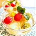 nyagomaru's cooksnap of when they made 香港スイーツ　フルーツたくさん九龍球.