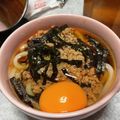 keykobo's cooksnap of when they made 辛さ控えめ 旨辛台湾肉冷やしうどん.