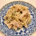 悠LOVE航's cooksnap of when they made 少量豚こまとモヤシ★大葉ポンラー油.