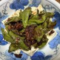 クック8J0LFQ☆'s cooksnap of when they made 木綿豆腐にシシトウの味噌炒め乗せ.