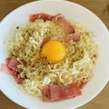melonty's cooksnap of when they made かまたまサッポロ一番　塩ベーコンクリーム.