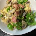 ＭＩ−ＳＡＮ's cooksnap of when they made ピーマンとほうれん草の簡単たまご炒め.