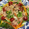 USACO66's cooksnap of when they made ツナと半熟たまごの深煎りごまサラダうどん.