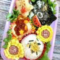 クック071HIF☆'s cooksnap of when they made ✿ｷｬﾗ弁おかず《ひまわりｳｲﾝﾅｰ》✿.