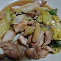 Snake's cooksnap of when they made 鶏肉と白菜の照り煮.
