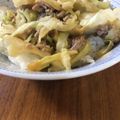 didiko's cooksnap of when they made キャベツと鶏ミンチのうま丼.