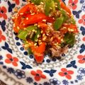 run※'s cooksnap of when they made パプリカとピーマンのうま塩おかか和え.