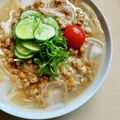 いなばっくす☆'s cooksnap of when they made ◎納豆きゅうりの冷や汁風そうめん◎.