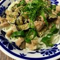 ☆さぶ☆☆'s cooksnap of when they made 鶏肉と茄子の大葉味噌炒めのせ そうめん.