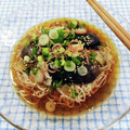 在宅勤務のおじさん's cooksnap of when they made なすの揚げびたしとみょうがのぶっかけ素麺.