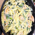 ねこねこ専業主婦's cooksnap of when they made 簡単美味♡鮭とほうれん草のクリームペンネ.