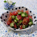 toraちゃん♪'s cooksnap of when they made ■　トマトとオクラの和風和え　■.