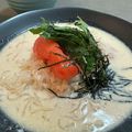 みきんどる's cooksnap of when they made つるとんたん風明太子クリームのおうどん.
