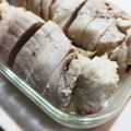 ゆみ25's cooksnap of when they made レンジで簡単！鶏むね肉の梅しそチーズ巻き.
