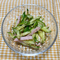 しょこら＊＊'s cooksnap of when they made きゅうりとハムのごま和え.