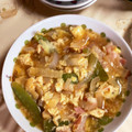 クックQT23CK☆'s cooksnap of when they made 【簡単！あと1品】ちくわと絹さやの卵とじ.