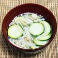 にきけん's cooksnap of when they made ズッキーニとえのきの味噌汁.