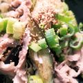 ふか谷's cooksnap of when they made レンジで！豚バラなすのスタミナ汁なし麺.