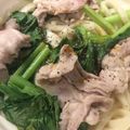 ベティ３'s cooksnap of when they made 5分☆レンチン豚バラ小松菜うどん☆.