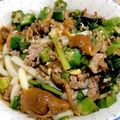 マダムスカーレット's cooksnap of when they made ひき肉と油揚げとオクラのぶっかけうどん.