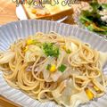 YUH♡ママ's cooksnap of when they made キャベツとベーコンのぽんパスタ.