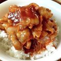 ♡マッキークッキング's cooksnap of when they made 豚バラの・ケチャぽん丼.
