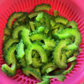あめにゃん's cooksnap of when they made 苦味無し＊ゴーヤの下処理.