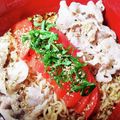 6969mama's cooksnap of when they made 鶏トマト冷やしぶっかけラーメン.
