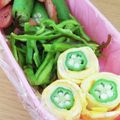 えりこ82☆'s cooksnap of when they made 七夕に☆おくらチーズの卵焼きロール.