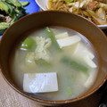 ★ゴンぎつね★'s cooksnap of when they made ささげと豆腐の味噌汁.
