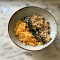 ナピト's cooksnap of when they made 旨々！鶏そぼろで♡3色丼.