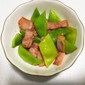もぐ・ω・くま's cooksnap of when they made *モロッコいんげん＆大蒜ベーコン*.